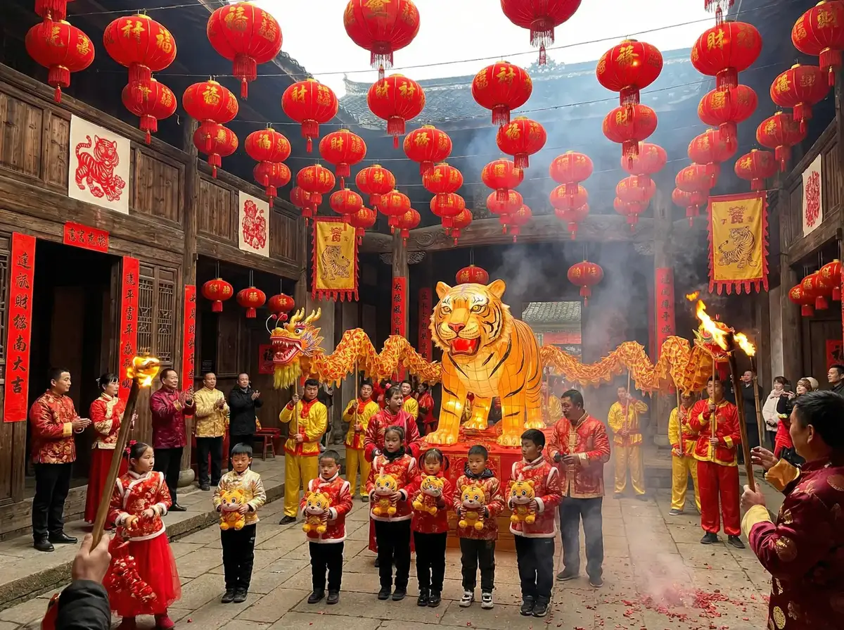 虎年庆典活动 - 四虎 | 虎图腾民俗